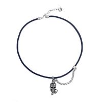 Колье Tra-la-ra, Tatoo, с подвеской-черепами и кристаллами, TLR24-522P204 черный