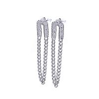 Серьги Moon Paris, Ikita, с цепью, MIK-22.03-026 серебристый