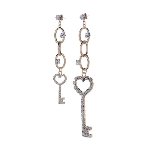 Серьги Moon Paris, Bohemia, асимметричные, с кристаллами, MB-21.07-021 золотистый