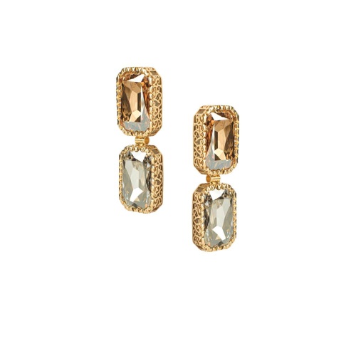 Серьги Katerina Vassou, Axial Tilt, с кристаллами, KV26.1-404966GSHADOW янтарный фото 2