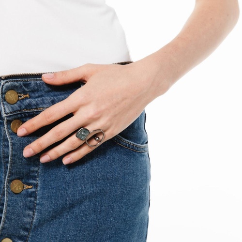 Кольцо Katerina Vassou, Tulip, с топазом, KV24.1-308803B серебристый фото 8