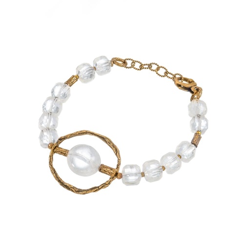 Браслет Alcozer&J, с кварцем, AL-B38AC26-R хрустальный