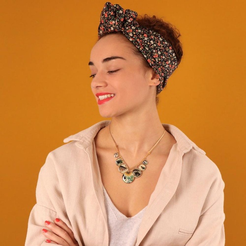 Колье TARATATA, Glaneuse, с рисунком напечатанным на смоле, TT-E22-09116-20M золотистый фото 4