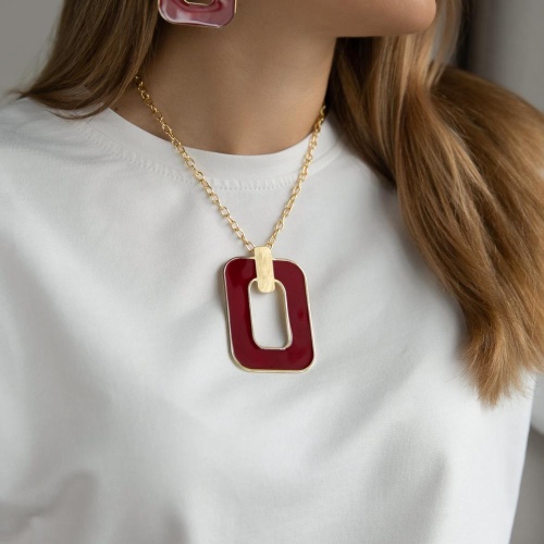 Колье Francesca Bianchi, с эмалью, FB25.2-73C красный фото 2