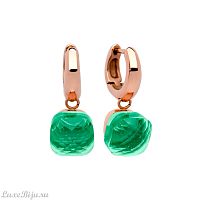 Серьги Qudo Firenze smaragd 300086 G/RG