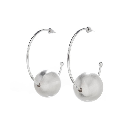 Серьги Dansk Copenhagen, Tabitha, полукольца с металлической бусиной, DNSK26.1-3C2601018 серебристый
