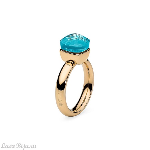 Кольцо Qudo Firenze aqua 17.2 мм 610077/17.2 BL/G