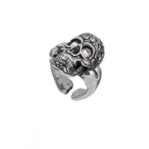Кольцо Tra-la-ra, Tatoo, разъемное, с черепом и кристаллами, TLR24-522P304 хрустальный фото 2