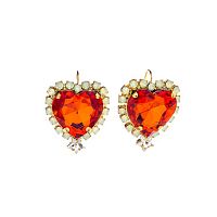 Серьги Celeste G, с кристаллом Swarovski и фианитами, CS26.1-1790 оранжевый