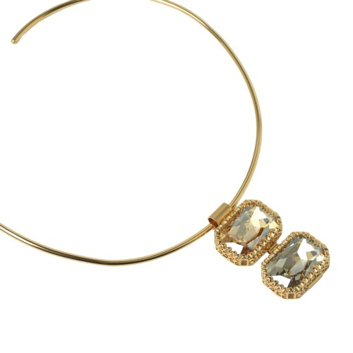 Колье Katerina Vassou, Axial Tilt, гривна с кристаллами, KV26.1-404962GSHADOW янтарный фото 2