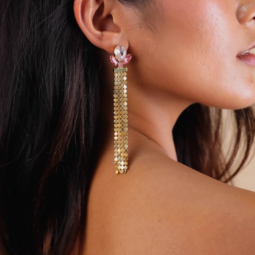 Серьги Franck Herval, Irene, с кристаллами Swarovski, FH24.2-12-69081 золотистый фото 4