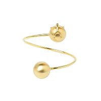 Браслет Katerina Vassou, Forte Piano, кафф со сферами и рельефным рисунком, KV26.1-406110G золотистый