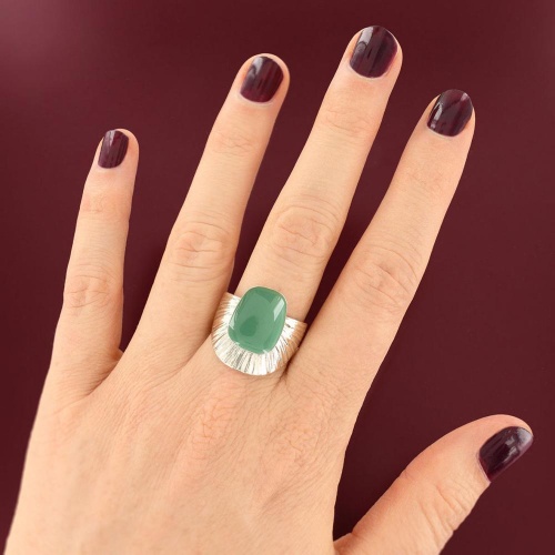 Кольцо TARATATA, Etincelle, разъемное, с цветной смолой, TT-W25-08416-104 зеленый фото 3