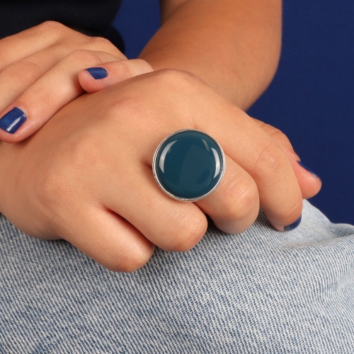 Кольцо TARATATA, Bidule, разъемное, с цветной смолой, TT-W23-05410-104 синий фото 4