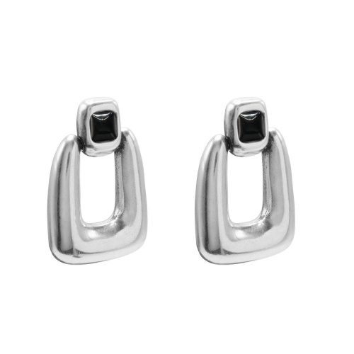 Серьги Ciclon, Kubik Chik, с муранским стеклом, CN-243600 черный