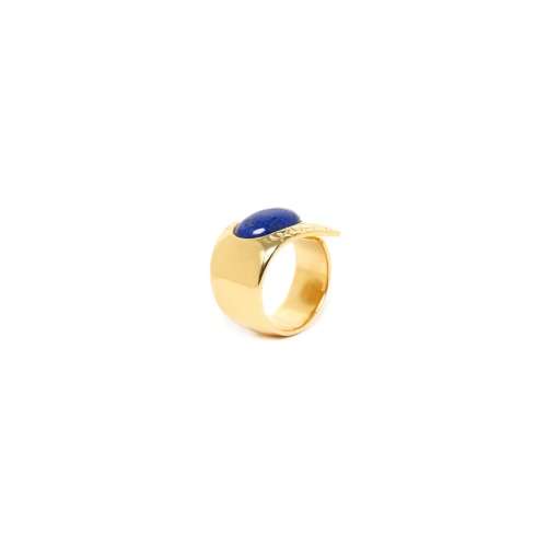Кольцо Nature Bijoux, Camouflage, незамкнутое, с лазуритом, NB23.2-19-25051 синий фото 2