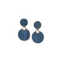 Серьги Nature Bijoux, Cosmos, тамариндовое дерево, шпон, перламутр, NB23.2-12-79091 синий
