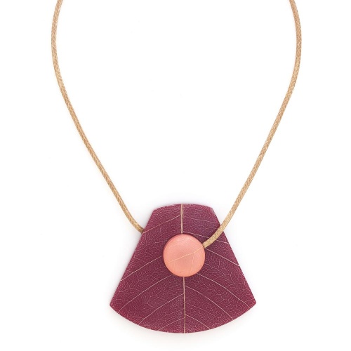 Колье Nature Bijoux, Rainbow ficus, с акрилом и смолой, NB25.1-15-43474 бордовый фото 2
