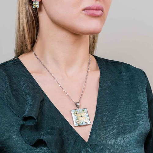 Колье Fiore Luna ENAMEL MIX, BP03194-2 M/S фото 2