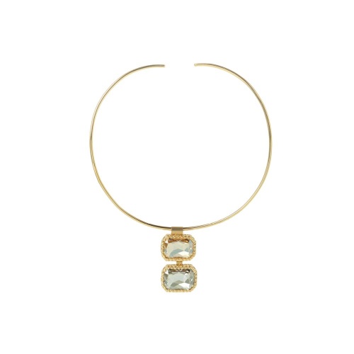 Колье Katerina Vassou, Axial Tilt, гривна с кристаллами, KV26.1-404962GSHADOW янтарный