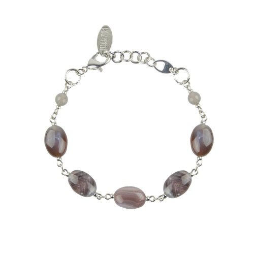 Браслет Lanzerotti, Gelido, с агатом, LZ-25.02-002 серый