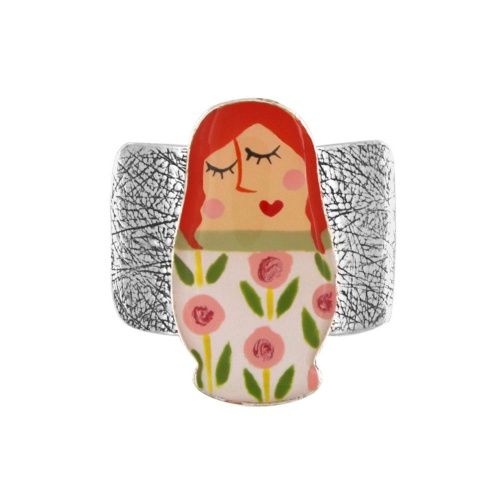 Кольцо TARATATA, Nanas, разъемное, с цветной смолой, TT-W24-03412-10M серебристый фото 4