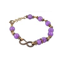 Браслет Alcozer&J, с аметистом, AL-B38CF24-R сиреневый