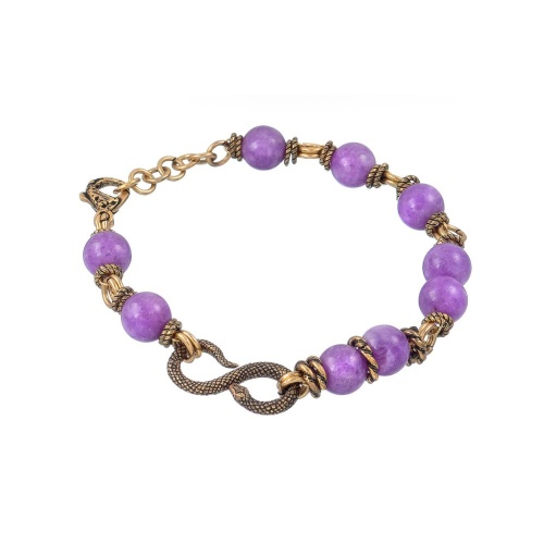 Браслет Alcozer&J, с аметистом, AL-B38CF24-R сиреневый