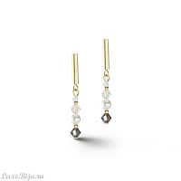 Пусеты Coeur de Lion Grey-Crystal, *6022/21-1218