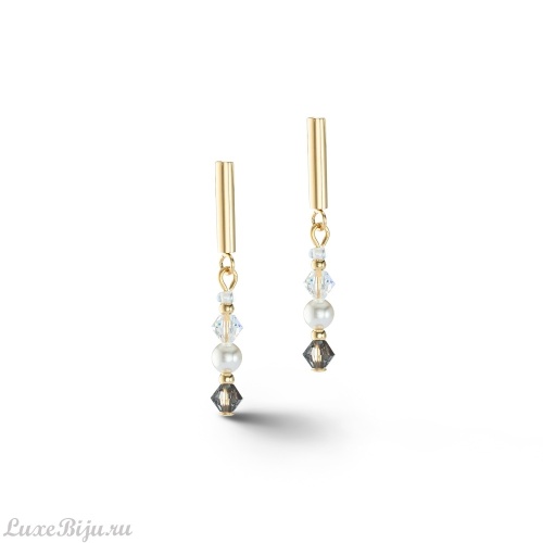 Пусеты Coeur de Lion Grey-Crystal, 6022/21-1218