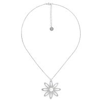 Колье ORI TAO, Bloom, цветок с перламутром, OT25.2-15-31947 серебристый