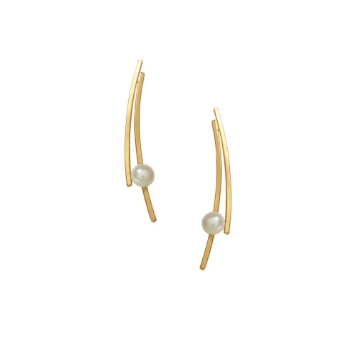 Серьги Katerina Vassou, Buttress, с жемчугом, KV26.1-401049G золотистый