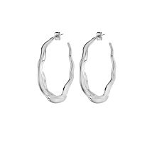 Серьги Moon Paris, Ringo, полукольца с рельефом в виде волны, MR-26.01-035 серебристый