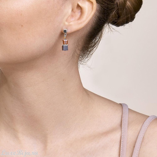 Серьги Coeur de Lion Blue-Turquoise-Peach, 5022/21-0751 фото 4