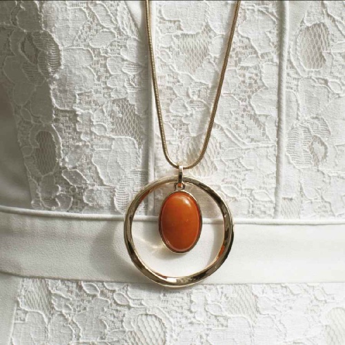 Колье Fiore Luna ORANGE OPAL, LN5140 R/G фото 2