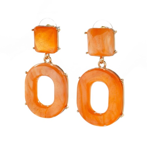 Серьги Moon Paris, Lorian, с овальной подвеской, ML-24.03-028 оранжевый