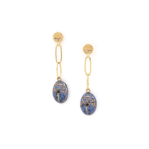 Серьги Franck Herval, Layla, скарабей, кристалл Swarovski, FH25.1-12-69584 синий