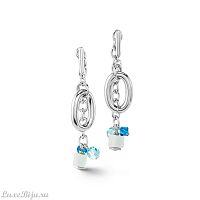 Серьги Coeur de Lion Blue-Silver, 4521/21-0717