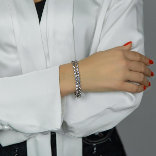 Браслет Moon Paris, Bohemia, двойной, с кристаллами, MB-26.01-030 хрустальный фото 2