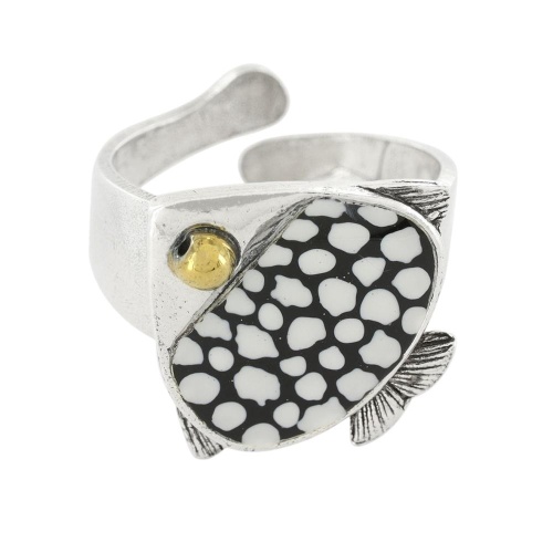 Кольцо TARATATA, Sushi, разъемное, со смолой и бусинами, TT-T25-06407-104 синий фото 6