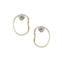 Серьги Katerina Vassou, Alstroemeria, с агатом, KV26.1-308953GWHITE белый