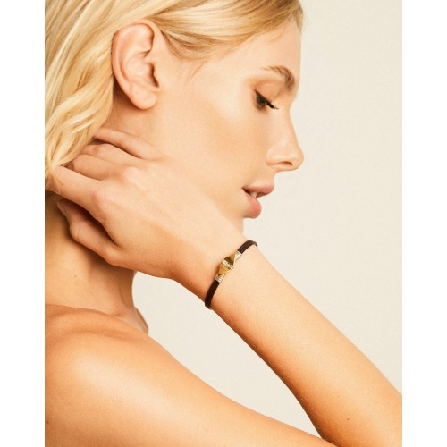 Браслет VIDDA, Dune, кожаный, двухцветный металл, VD24.1-0191492 серебристый фото 3