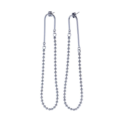 Серьги Moon Paris, Ringo, с подвесками, MR-22.12-202 серебристый