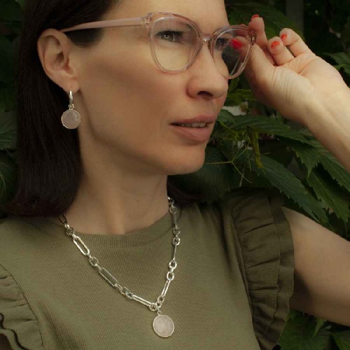 Серьги Fiore Luna ROSE QUARTZ, LE1118 R/S фото 2