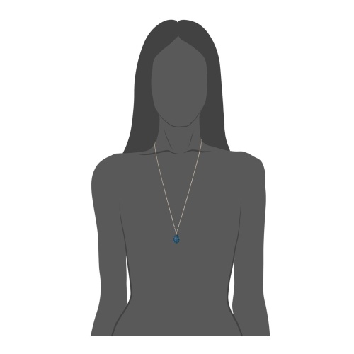 Колье Moon Paris, цепь,золот.,подвеска, Mo-1810-241 синий фото 3