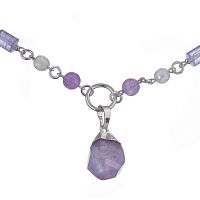 Колье Lanzerotti, Glicine, с аметистом и жадом, LZ-24.04-184 сиреневый