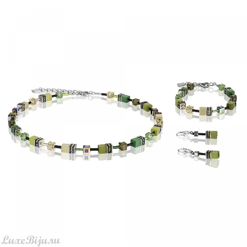 Серьги Coeur de Lion Green-Olive 2838/20-0535 фото 2