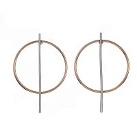 Серьги Moon Paris, геометрический дизайн, Mo-Y25.06-019.13 золотистый
