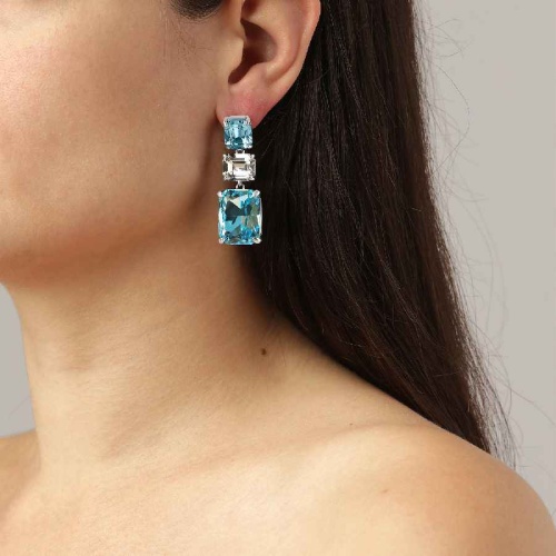 Серьги Dyrberg Kern ESMARA SS AQUA / CRYSTAL, 460015 фото 6