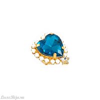Кольцо Celeste G, с кристаллом Swarovski и фианитами, CS26.1-1791 бирюзовый